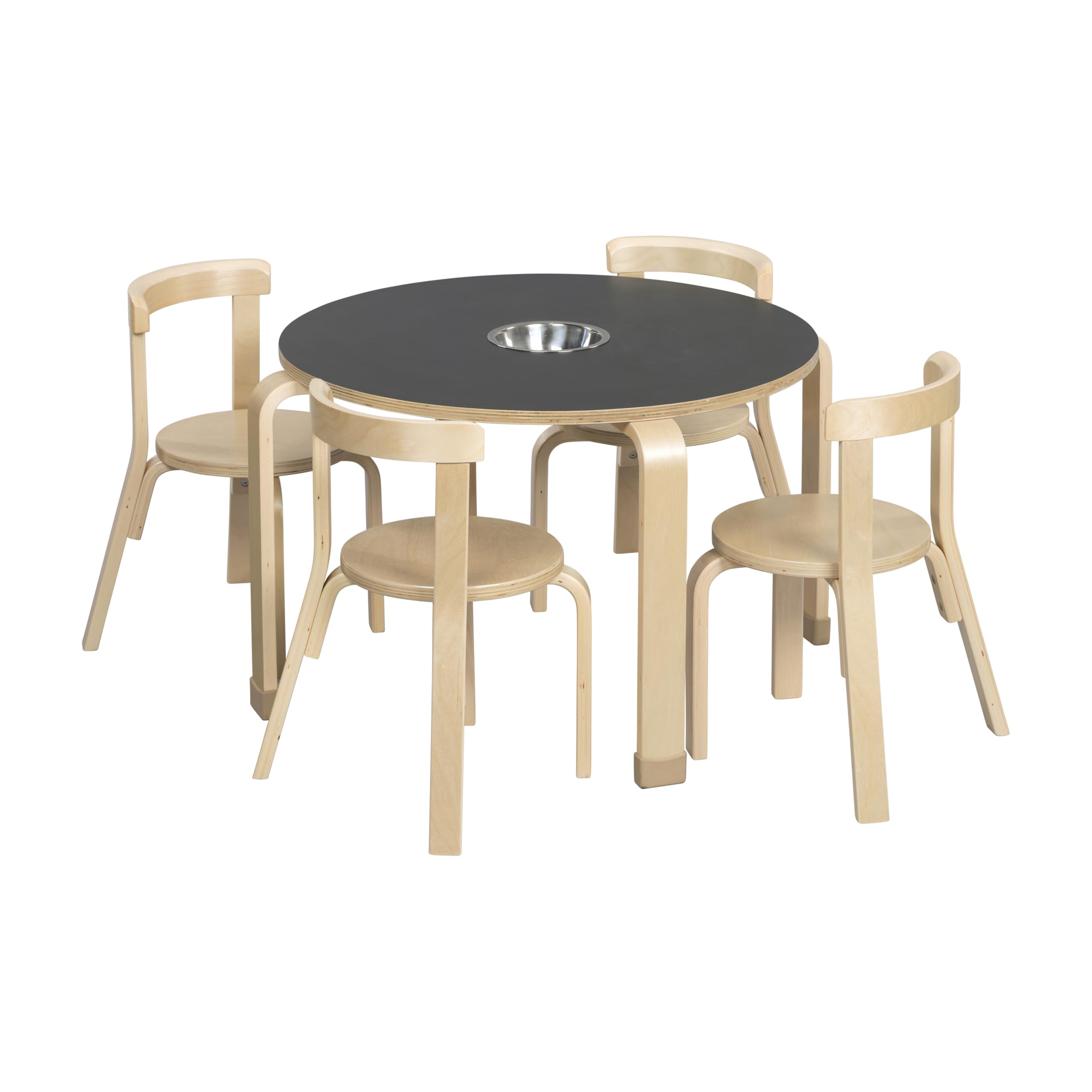Amazon.com: ECR4Kids Round Bentwood Chalkboard Table and Curved